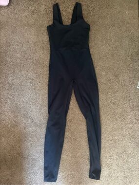 all in motion Black Sleeveless High-Waist Jumpsuit
